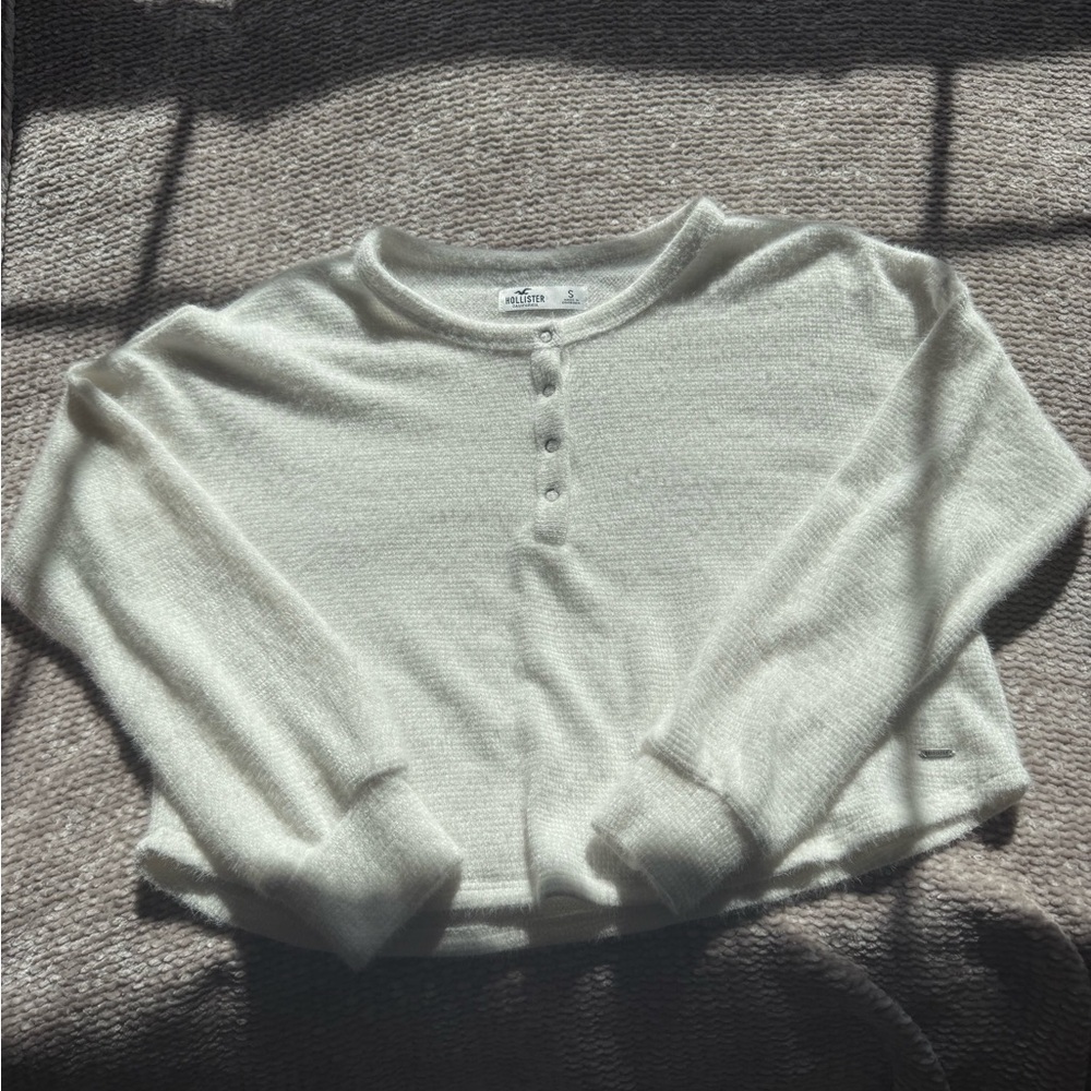 Hollister Off-White Knit Cardigan